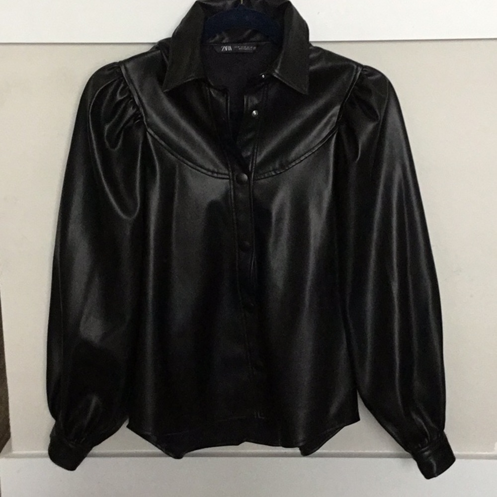 Zara Faux Leather top